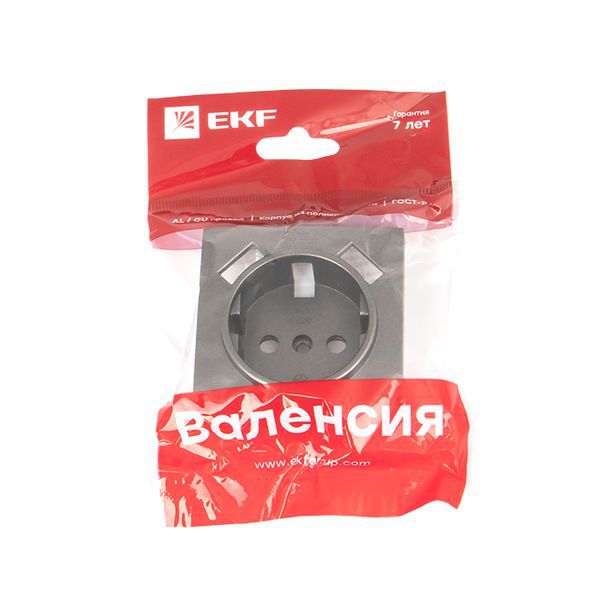 Панель лицевая Валенсия для розетки 1-м 16А защ. шторки с заземл. графит с 2 USB 2.1А PROxima EKF ESR16-L-028-60-2USB