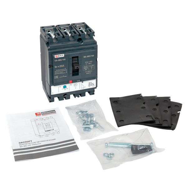 Выключатель автоматический 3п 100/20А 36кА ВА-99C Compact NS PROxima EKF mccb99C-100-20