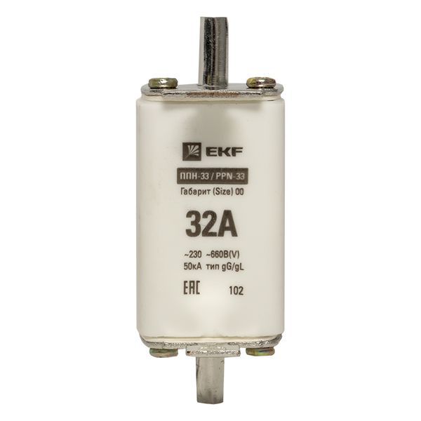 Вставка плавкая ППН-33 160/32А габарит 00 EKF fus-33/160/32