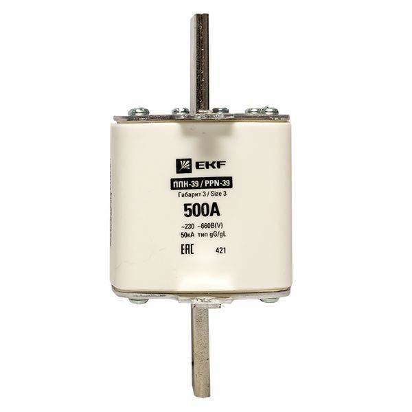 Вставка плавкая ППН-39 630/500А габарит 3 EKF fus-39/630/500