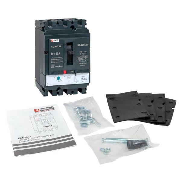 Выключатель автоматический 3п 160/63А 36кА ВА-99C Compact NS PROxima EKF mccb99C-160-63