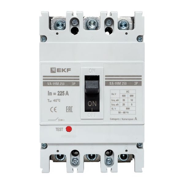 Выключатель автоматический 3п 250/225А 35кА ВА-99М PROxima EKF mccb99-250-225m