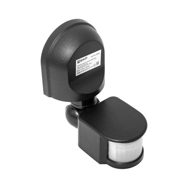 Датчик движения (ИК) MS-16Cb настен. 1200Вт 180гр. до 12м IP44 черн. PROxima EKF dd-ms-16Cb