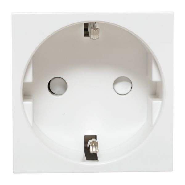 Розетка 1-м C-Line 2мод. 45х45 РКС-20-30-П с заземл. бел. EKF E2MR16-028-10