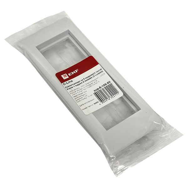 Рамка+суппорт на 6 модулей (3 поста) для парапетного кабельного канала C-Line EKF sup-6-105-50