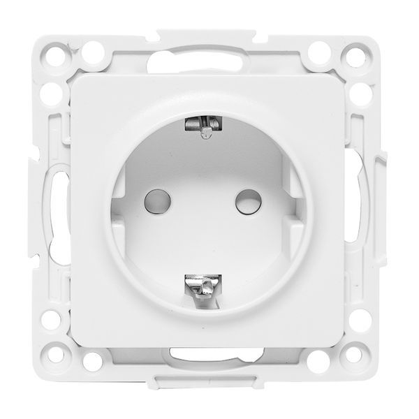 Розетка 1-м СП Стокгольм 16А с заземл. защ. шторки винт. клеммы механизм бел. PROxima EKF EYR16-028-20