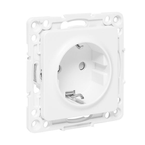 Розетка 1-м СП Стокгольм 16А с заземл. защ. шторки винт. клеммы механизм бел. PROxima EKF EYR16-028-20