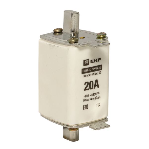 Вставка плавкая ППН-33 160/20А габарит 00 EKF fus-33/160/20