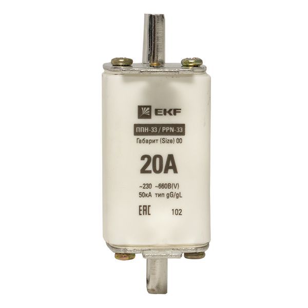 Вставка плавкая ППН-33 160/20А габарит 00 EKF fus-33/160/20