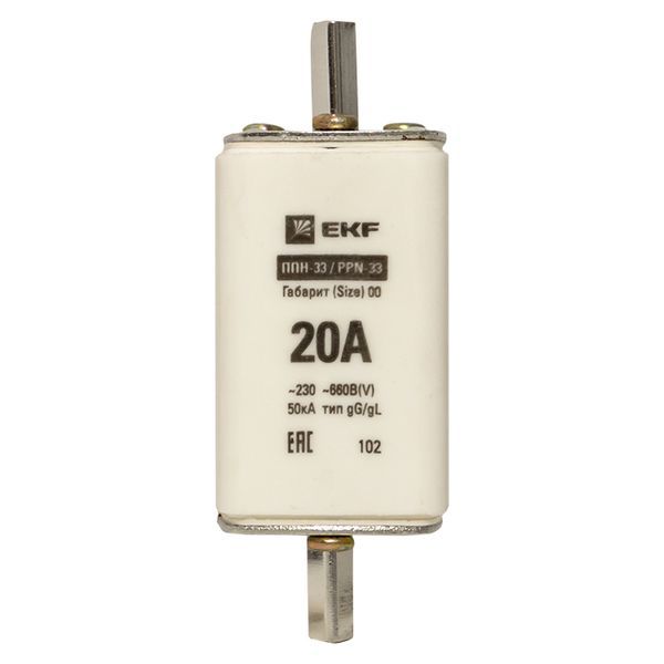 Вставка плавкая ППН-33 160/20А габарит 00 EKF fus-33/160/20