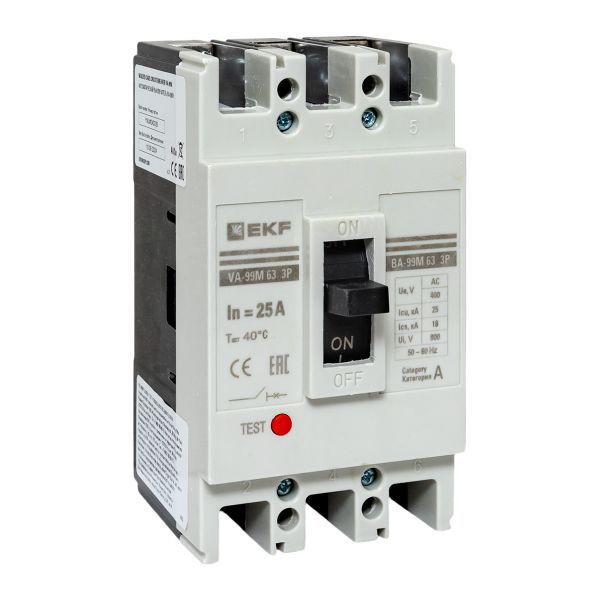 Выключатель автоматический ВА-99М 63/25А 3P 25кА EKF (mccb99-63-25m)
