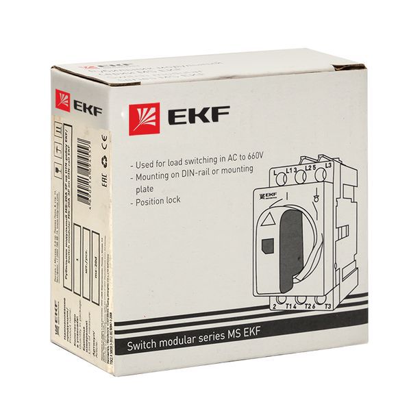 Рубильник модульный MS-20A 3P на DIN-рейку PROxima (ms-20d)