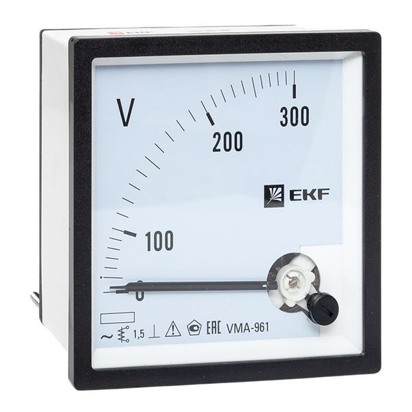 Вольтметр VM-A961 аналоговый на панель 96х96 (квадратный вырез) 300В прямое подключение PROxima (vma-961-300)
