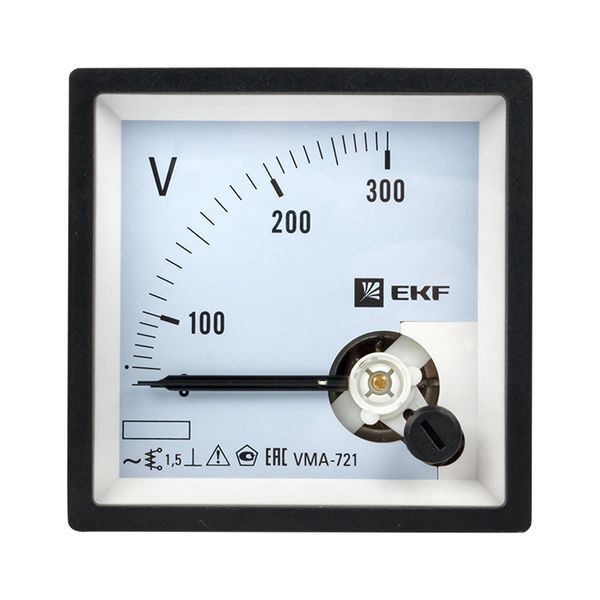 Вольтметр VM-A721 аналоговый на панель 72х72 (квадратный вырез) 300В прямое подключение PROxima (vma-721-300)