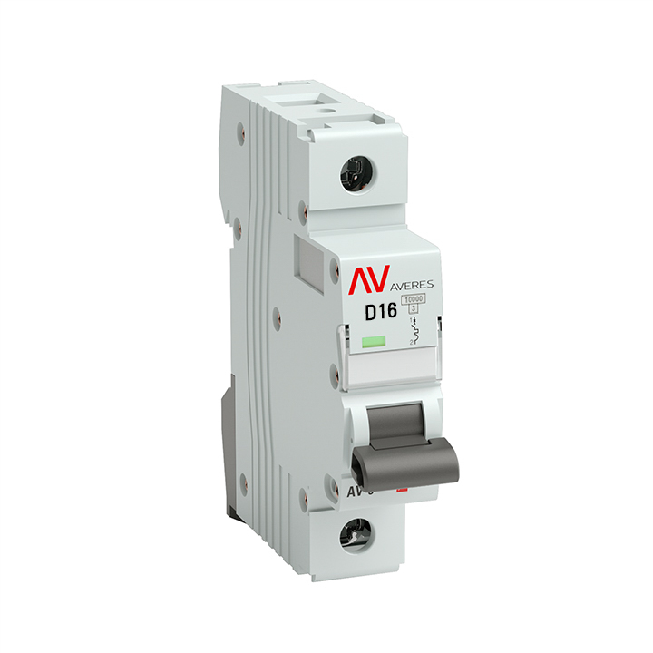 Выключатель автоматический AV-10 1P 16A (D) 10кА AVERES (mcb10-1-16D-av)