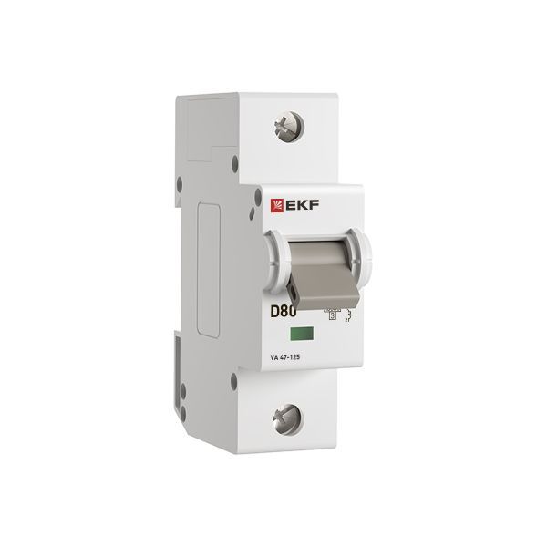 Автоматический выключатель ВА 47-125 1P 80А (D) 15кА EKF PROxima (mcb47125-1-80D)