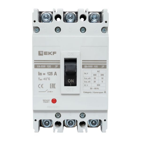 Выключатель автоматический ВА-99М 100/125А 3P 35кА PROxima (mccb99-100-125m)