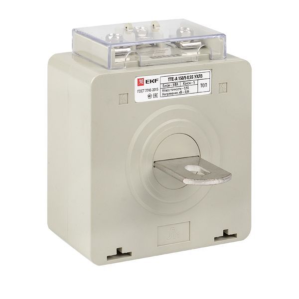 Трансформатор тока ТТЕ-A-150/5А с клеммой напряжения класс точности 0,5S EKF PROxima (tte-S-150-0.5S)