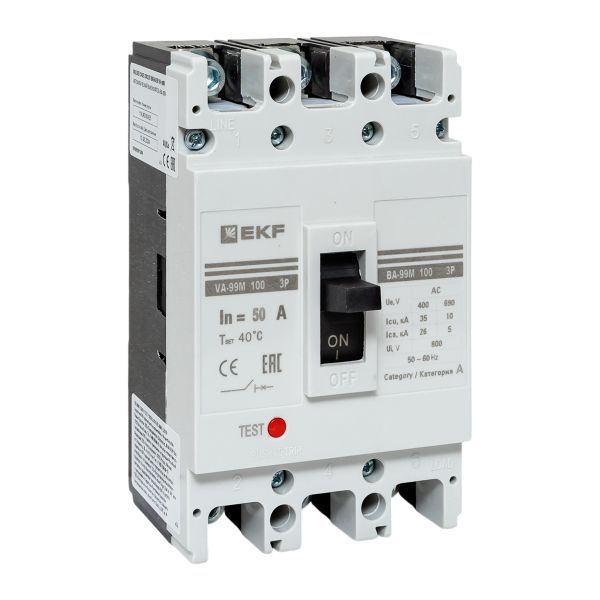 Выключатель автоматический ВА-99М 100/50А 3P 35кА PROxima