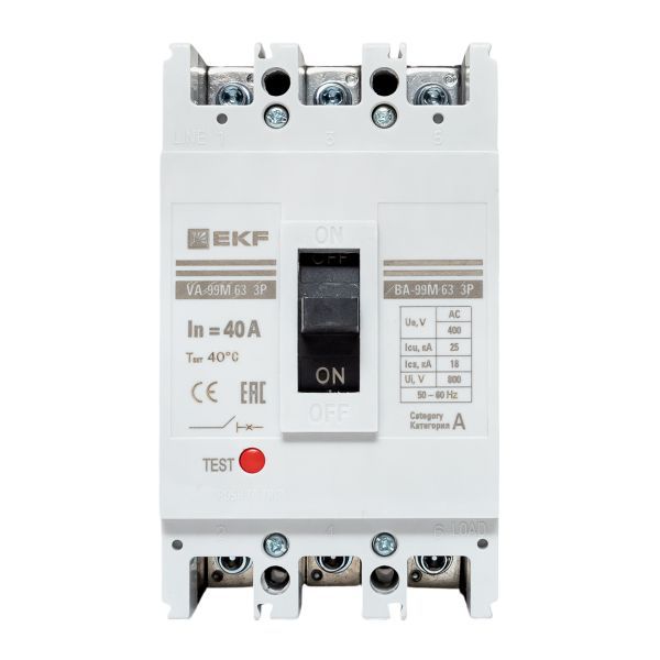 Выключатель автоматический ВА-99М 63/40А 3P 20кА Basic