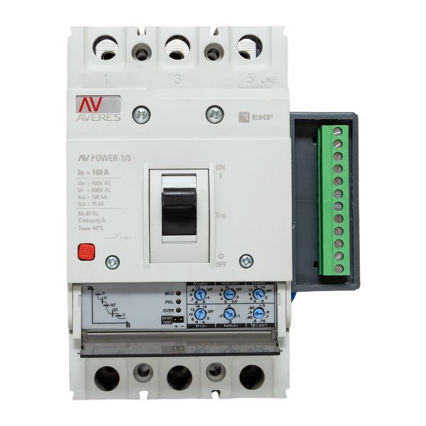 Автоматический выключатель AV POWER-1/3 160А 100kA ETU2.2 EKF AVERES