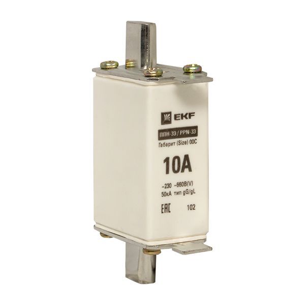 Вставка плавкая ППН-33 100/10А габарит 00C EKF fus-33/100/10