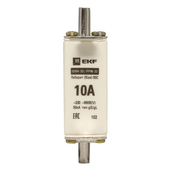 Вставка плавкая ППН-33 100/10А габарит 00C EKF fus-33/100/10