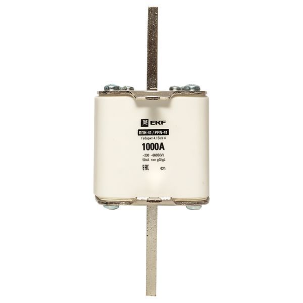 Вставка плавкая ППН-41 1250/1000А габарит 4 EKF fus-41/1250/1000