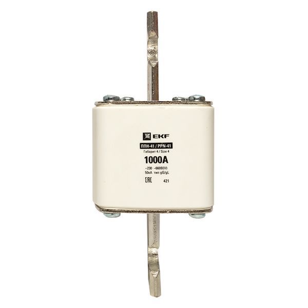 Вставка плавкая ППН-41 1250/1000А габарит 4 EKF fus-41/1250/1000