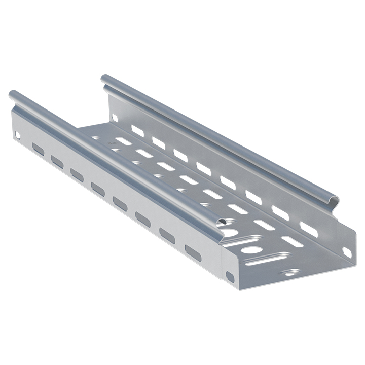 Лоток перфорированный металлический 50х600х3000-1.0 мм (6м)