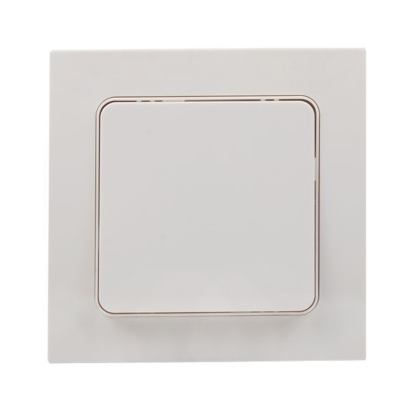 Выключатель одноклавишный белый Стокгольм