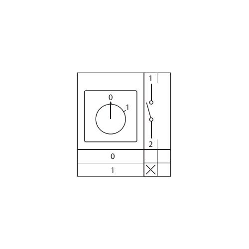 Переключатель кулачковый ПК-1-11 1П 25А "0-1" EKF pk-1-11-25