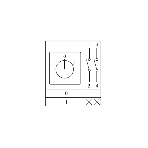 Переключатель кулачковый ПК-1-12 2П 25А "0-1" EKF pk-1-12-25