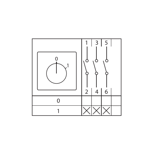 Переключатель кулачковый ПК-1-13 3П 10А "0-1" EKF pk-1-13-10