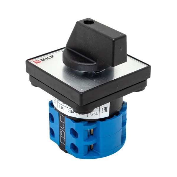 Переключатель кулачковый ПК-1-52 2П 10А "1-2" EKF pk-1-52-10