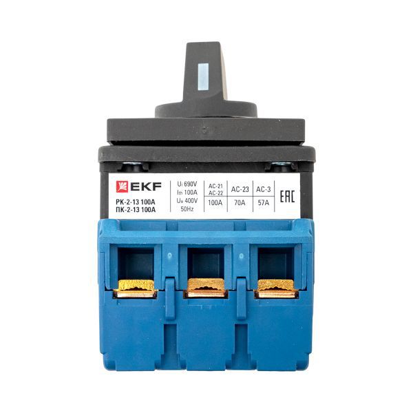 Переключатель кулачковый ПК-2-13 3П 100А "ВКЛ-ВЫКЛ" EKF pk-2-13-100