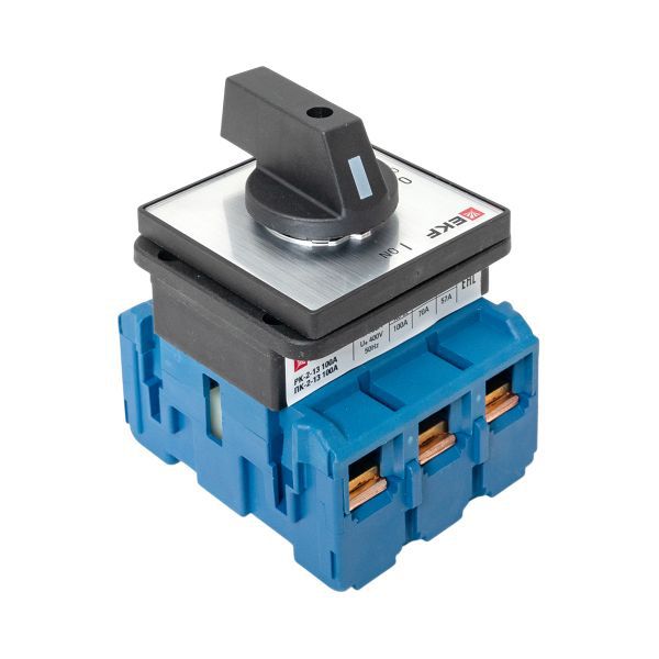 Переключатель кулачковый ПК-2-13 3П 100А "ВКЛ-ВЫКЛ" EKF pk-2-13-100