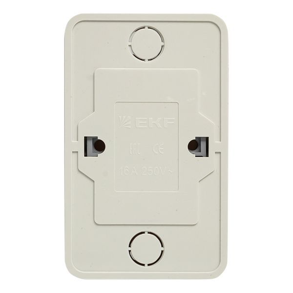 Розетка 2-м ОП Рим 16А IP20 с заземл. бел. EKF ENR16-128-10