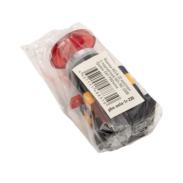 Кнопка AELA-22 "Грибок" красн. с подсветкой NO+NC 220В EKF pbn-aela-1r-220