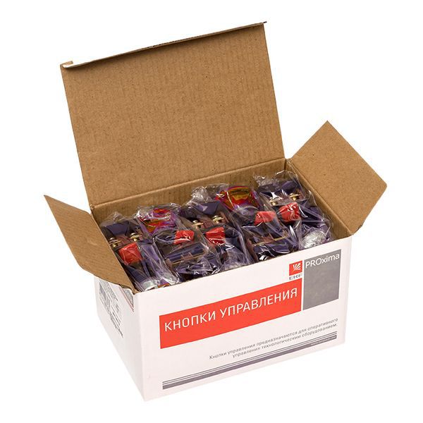 Кнопка AELA-22 "Грибок" красн. с подсветкой NO+NC 220В EKF pbn-aela-1r-220