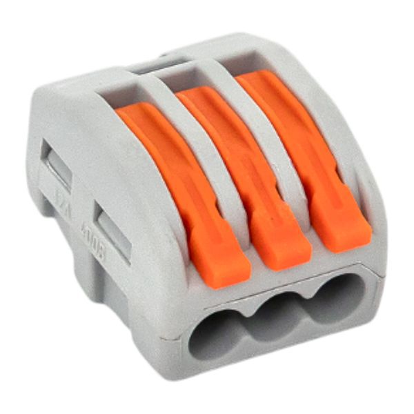 Клемма СМК-413 с рычагом 3 отверстия 0.08-2.5кв.мм (уп.100шт.) PROxima EKF plc-smk-413