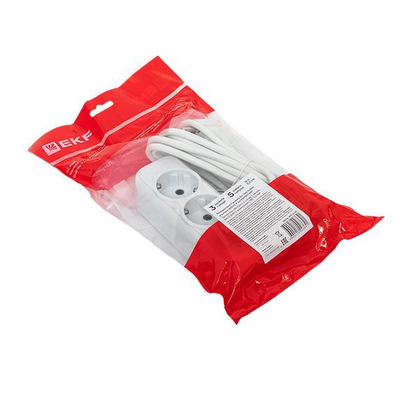 Удлинитель 3х5м с заземл. 16А IP20 "Эксперт" 3.5кВт з/к ПВС 3х1 EKF UBA16-310-3-05