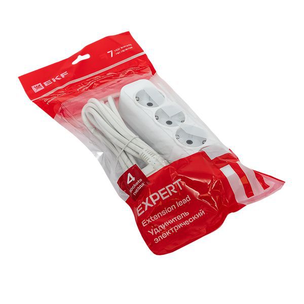 Удлинитель 4х3м с заземл. 16А IP20 "Эксперт" 3.5кВт з/к ПВС 3х1 EKF UBA16-310-4-03