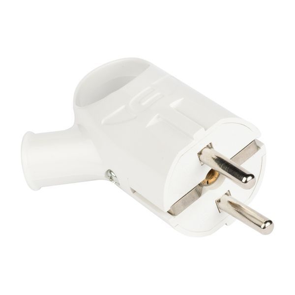 Вилка с кольцом с заземл. бел. 16А 250В EKF AVK16-10