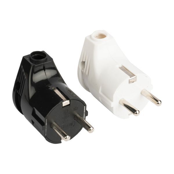 Вилка угловая с заземл. бел. 16А 250В EKF AVY16-10