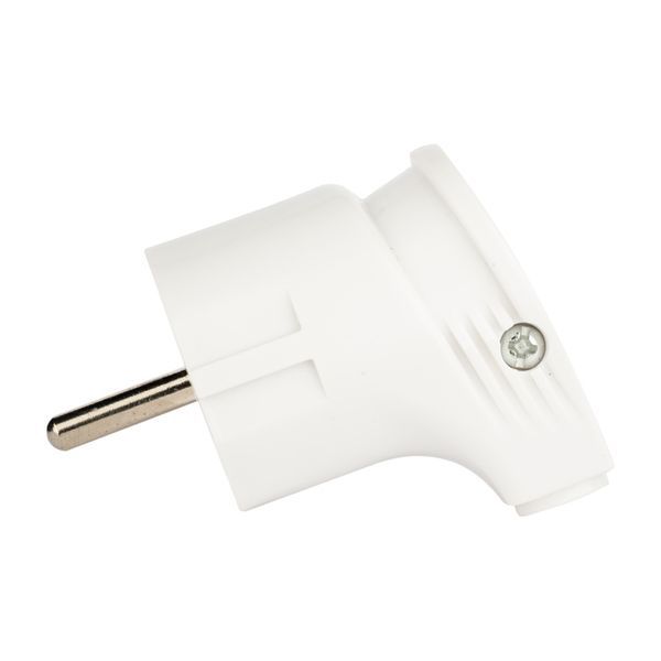 Вилка угловая с заземл. бел. 16А 250В EKF AVY16-10