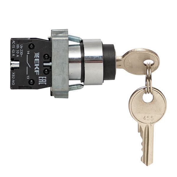 Переключатель BG61 2P с замком (возврат.) EKF xb2-bg61