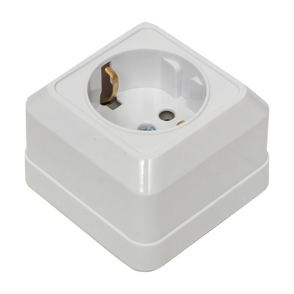 Розетка 1-м ОП Рим 16А IP20 с заземл. бел. EKF ENR16-028-10