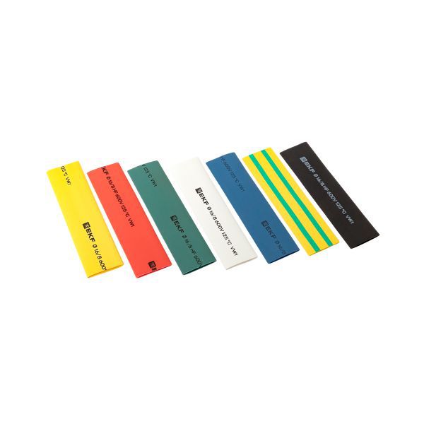 Набор трубок термоусадочных ТУТ нг тонкостен. 16/8 (7 цветов по 3шт 100мм) EKF tut-n-16