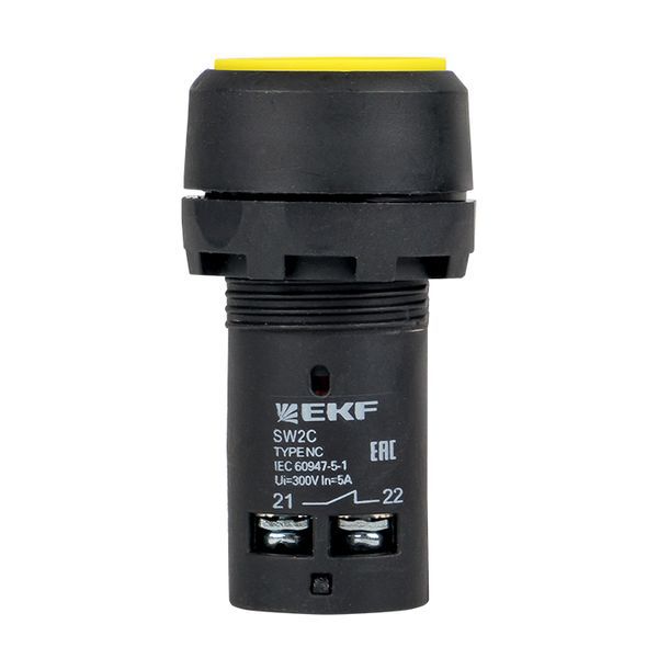 Кнопка SW2C-11 возвратная желт. NO+NC EKF sw2c-11s-y
